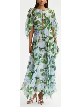 Women’s Bateau Hydrangea Chiffon Dress