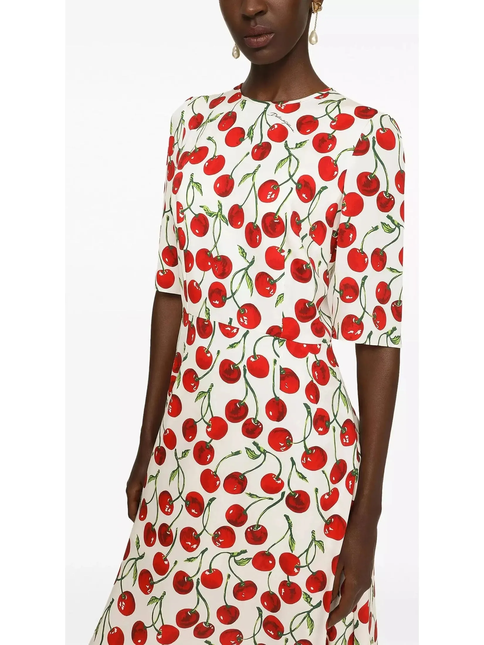 Women’s Cherry-Print Midi Dress