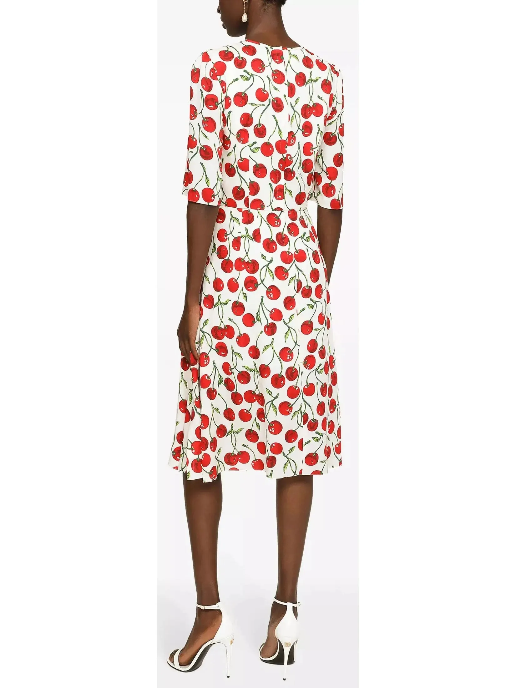 Women’s Cherry-Print Midi Dress