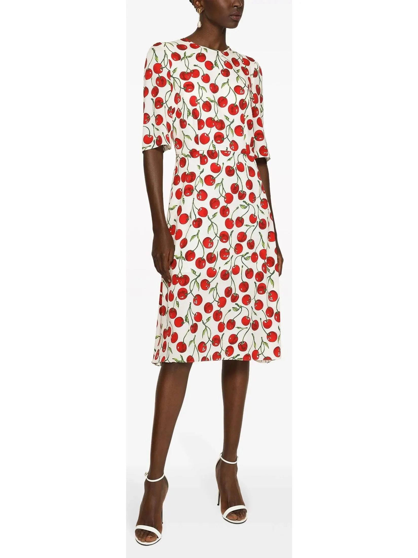 Women’s Cherry-Print Midi Dress