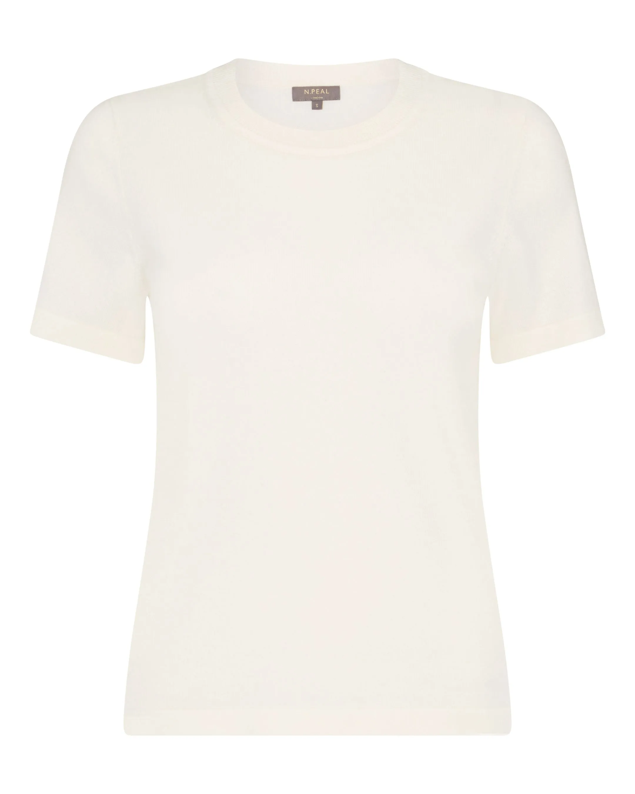 Luxurious Womens Lottie Cashmere T-Shirt in New Ivory White